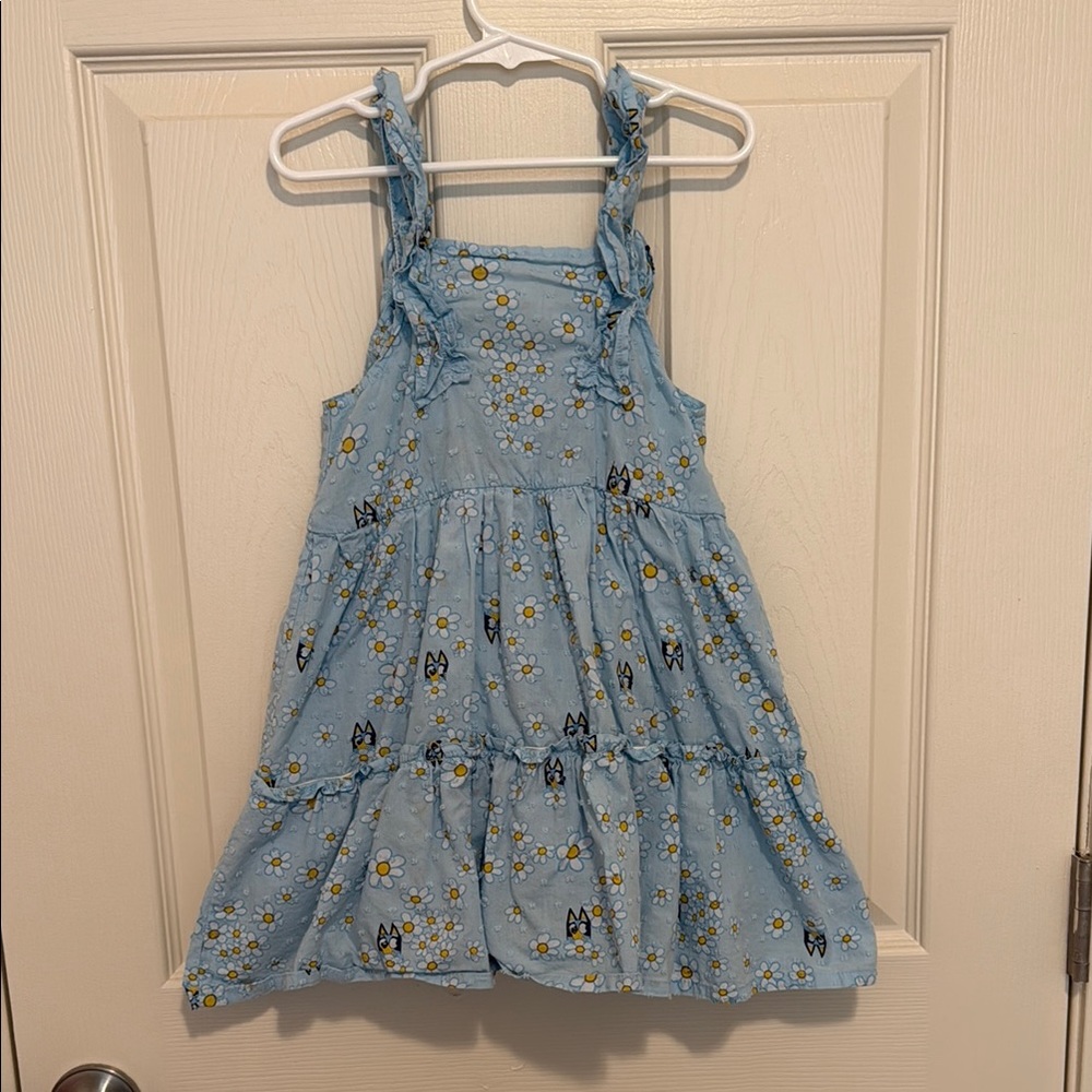 Bluey Square Neck Sleeveless Sundress